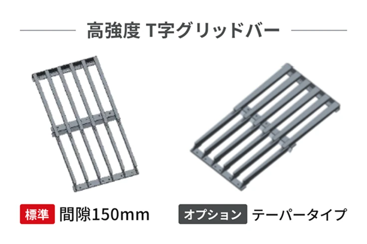 大塊にも対応した角度可変振動グリッドのイメージ画像